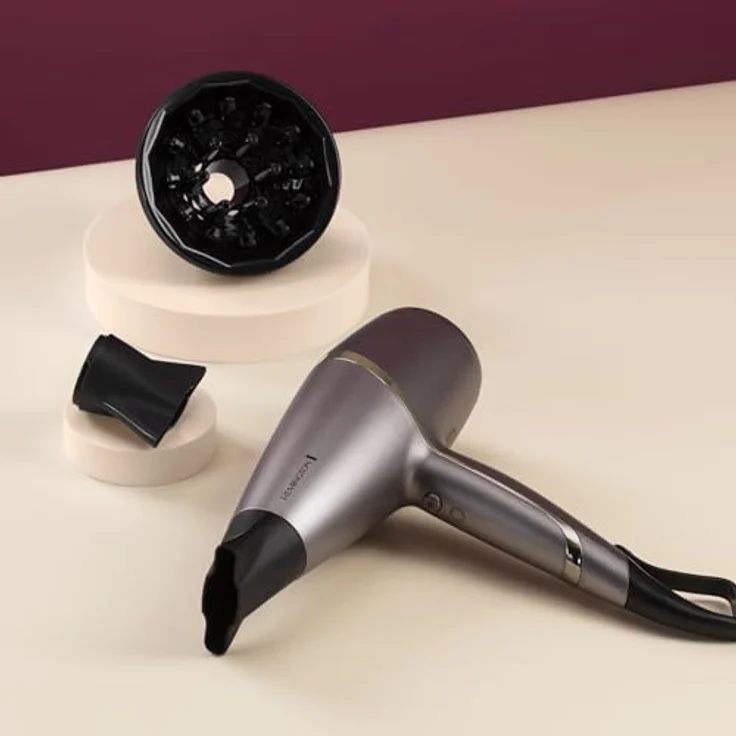 Remington AC9800 PROluxe You Haartrockner, 2400W, Kaltstufe, inkl. 3 Aufsätze Diffusor, grau – Bild 10