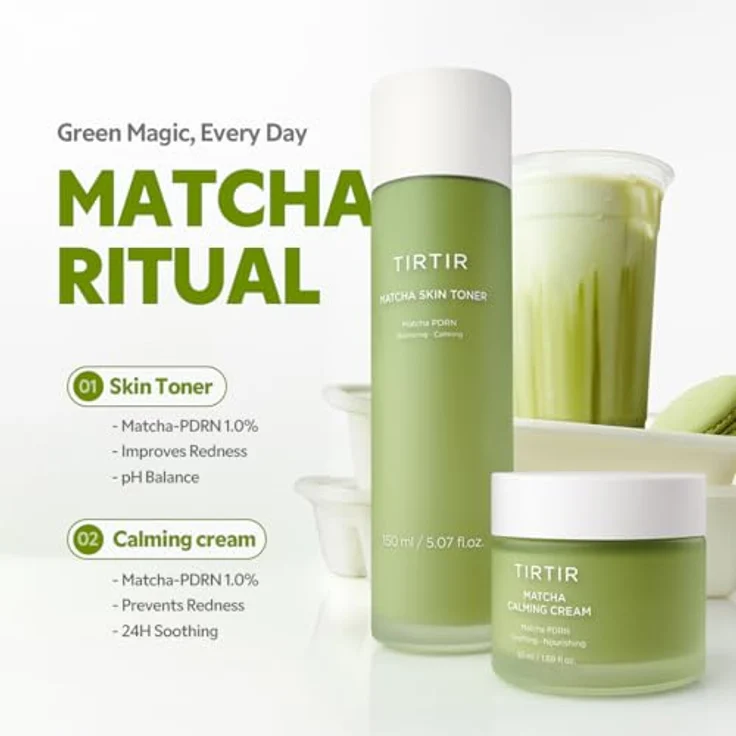 TIRTIR Matcha Skin Toner, beruhigendes Gesichts-Tonikum mit feuchtigkeitsspendender Wirkung, 150 ml – Bild 7