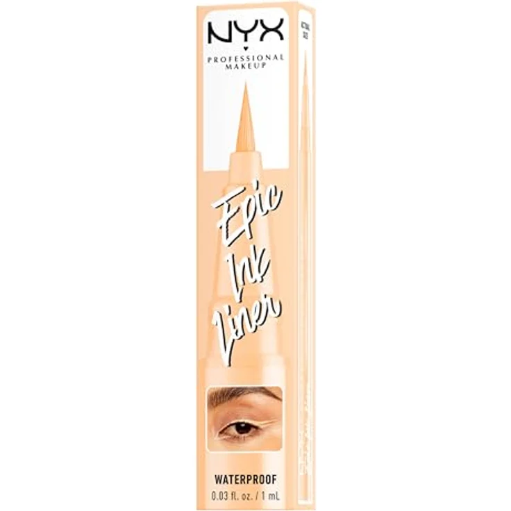 NYX Professional Makeup Epic Ink Eyeliner, präziser wasserbeständiger Liner, Farbton Marshmallow, 1 ml – Bild 8