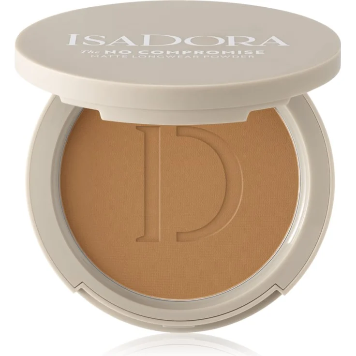 IsaDora The No Compromise Matte Longwear Powder, Kompaktpuder für mattes Aussehen, Farbton 70 Neutral Tan, 8 g