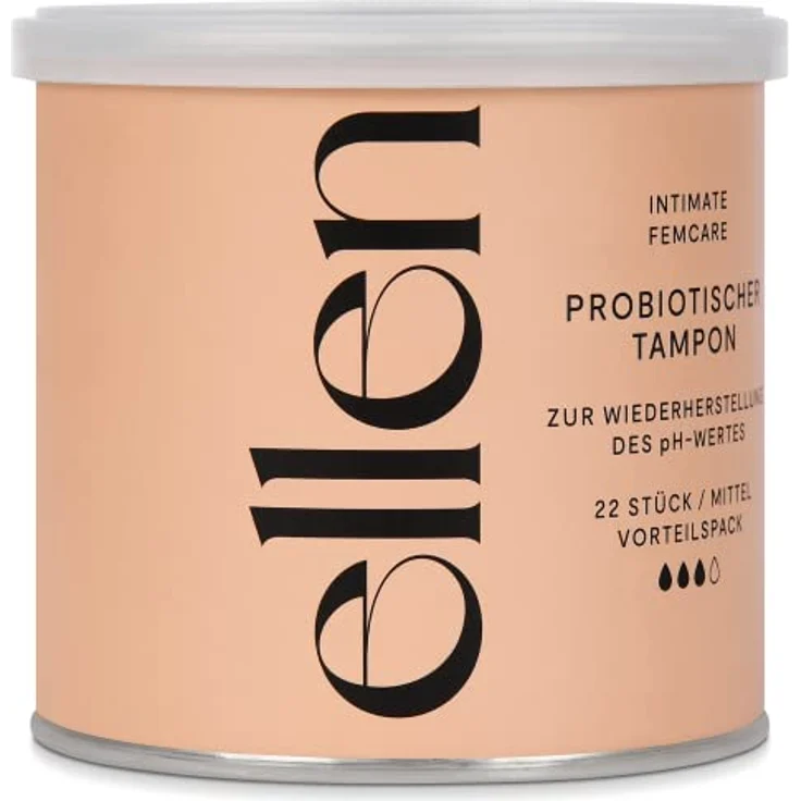 ellen® Probiotische Tampons Normal, 22 Stück - Tampons mit Milchsäurebakterien für vaginale Gesundheit, chlorfrei gebleicht – Bild 2