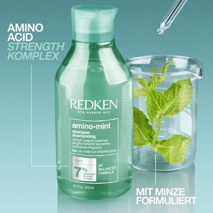 Redken Amino Mint Scalp Relief Haarshampoo 300 ml – Bild 3