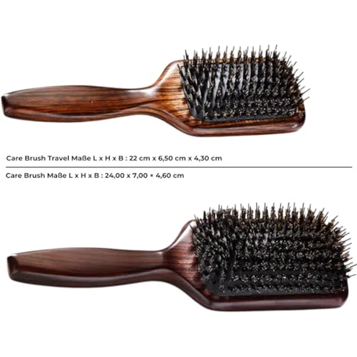 Genuine Haircare CARE BRUSH TRAVEL - 100% Wildschweinborsten Bürste - Für alle Haartypen, Handmade in Germany – Bild 5