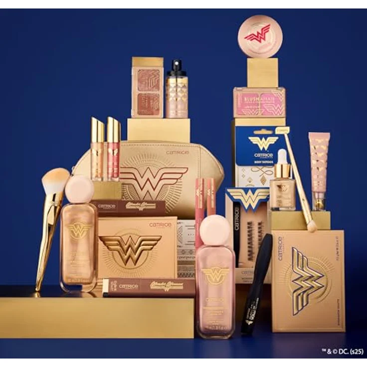 Catrice Wonder Woman Blush Brush, Rougepinsel mit synthetischen Borsten für natürliches Rouge-Ergebnis, goldener Griff – Bild 4