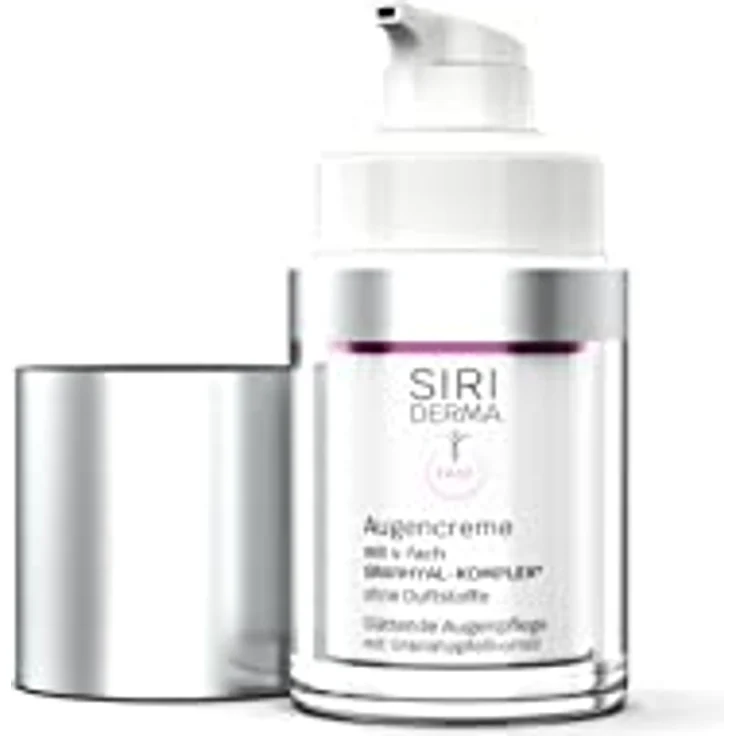 SIRIDERMA Basische Augencreme | Ohne Duftstoffe | 15 ml | Mit Hyaluron | Vegane Augencreme | Bei beanspruchter und sensibler Haut – Bild 2