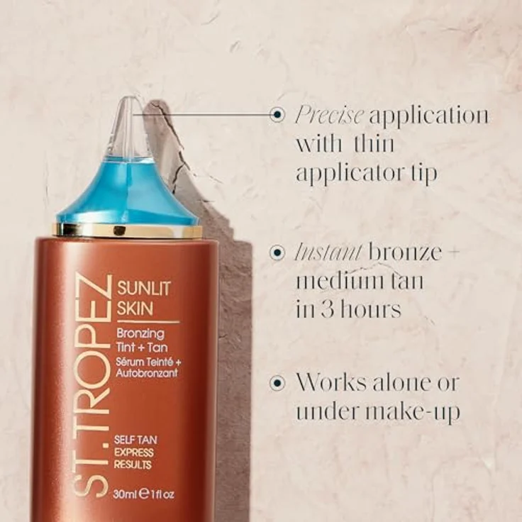St. Tropez Sunlit Skin Tint + Tan Serum, Selbstbräunungsserum mit intensivem Feuchtigkeitseffekt, 30 ml – Bild 4