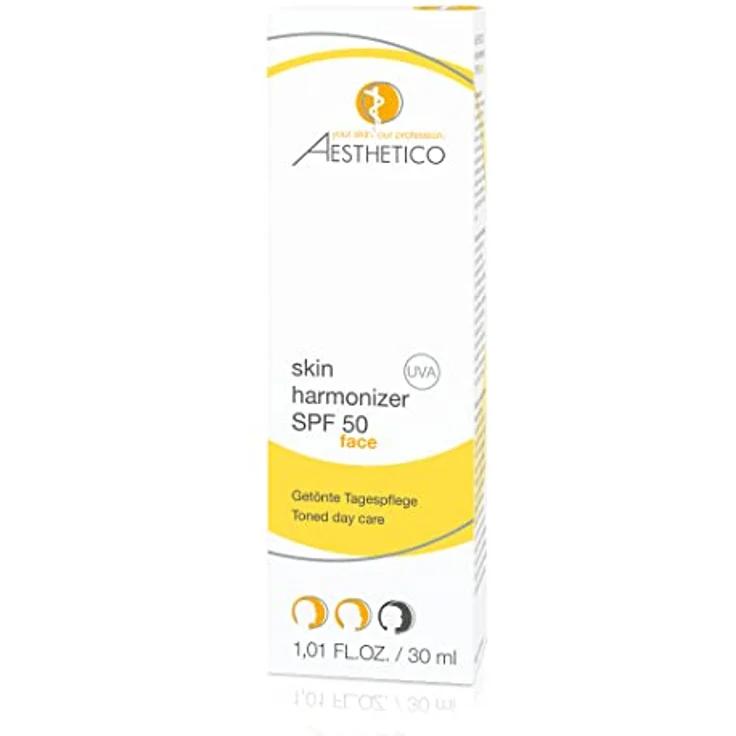 AESTHETICO skin harmonizer SPF 50, Getönte Tagespflege mit hohem Lichtschutzfaktor, kaschiert Rötungen, wirkt antientzündlich, für akneanfällige Haut, 3 x 30 ml – Bild 2