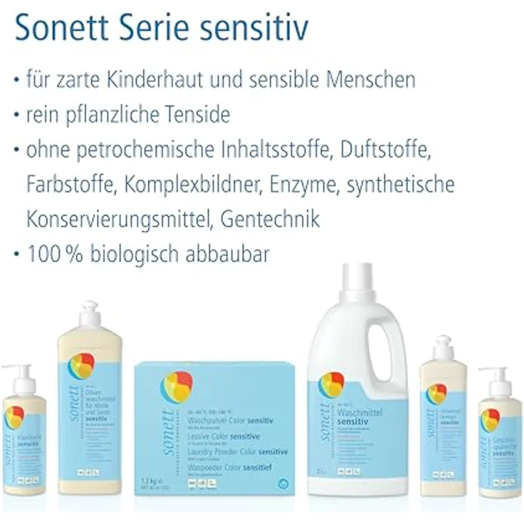 Sonett Schaumseife sensitiv, 200 ml, milde Handseife mit neutralem Duft, 100% pflanzliche Inhaltsstoffe – Bild 3