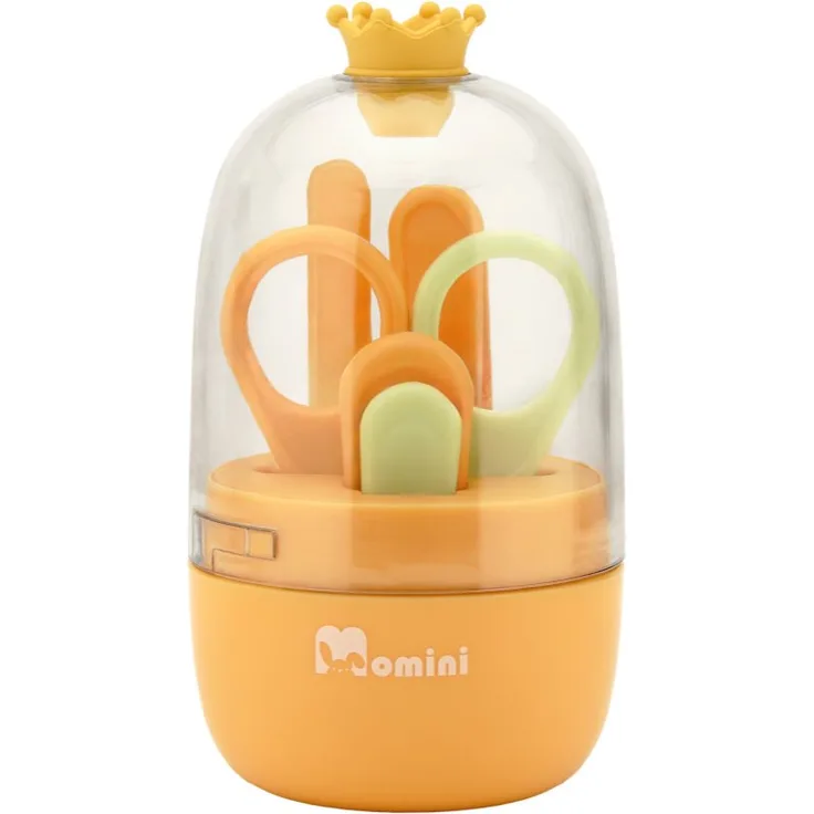 Momini Baby Nail Care Kit, Maniküre-Set für Babys mit sicherer Nagelschere, Feile und Pinzette, Sunny