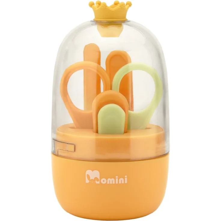 Momini Baby Nail Care Kit, Maniküre-Set für Babys mit sicherer Nagelschere, Feile und Pinzette, Sunny