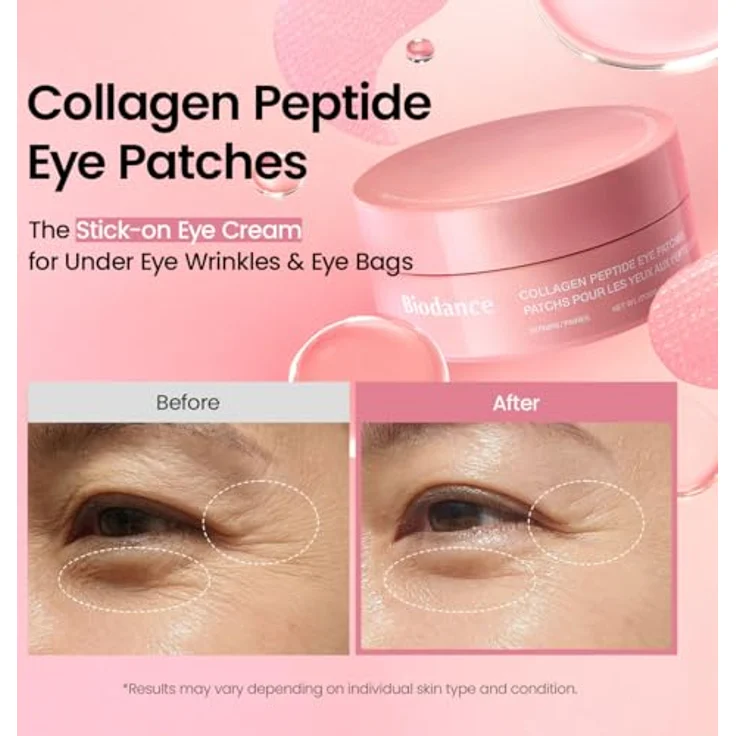 Biodance Collagen Peptide Eye Patches, 85 g, straffende Gelpolster gegen Falten, Schwellungen und Augenringe – Bild 3