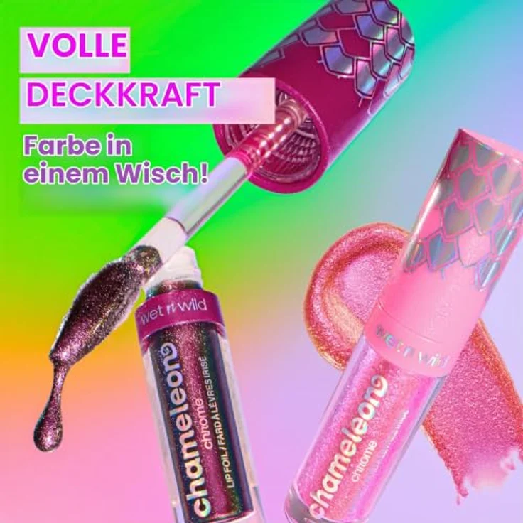 Wet n Wild Chameleon Chrome Lip Foil Lipgloss, holografischer Effekt, 3 ml – Bild 2