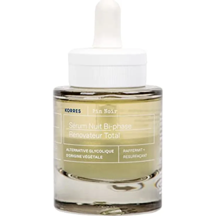 KORRES BLACK PINE Belebendes Nachtserum für reife Haut für das Gesicht, glättet und strafft die Haut, dermatologisch getestet & vegan, 30 ml