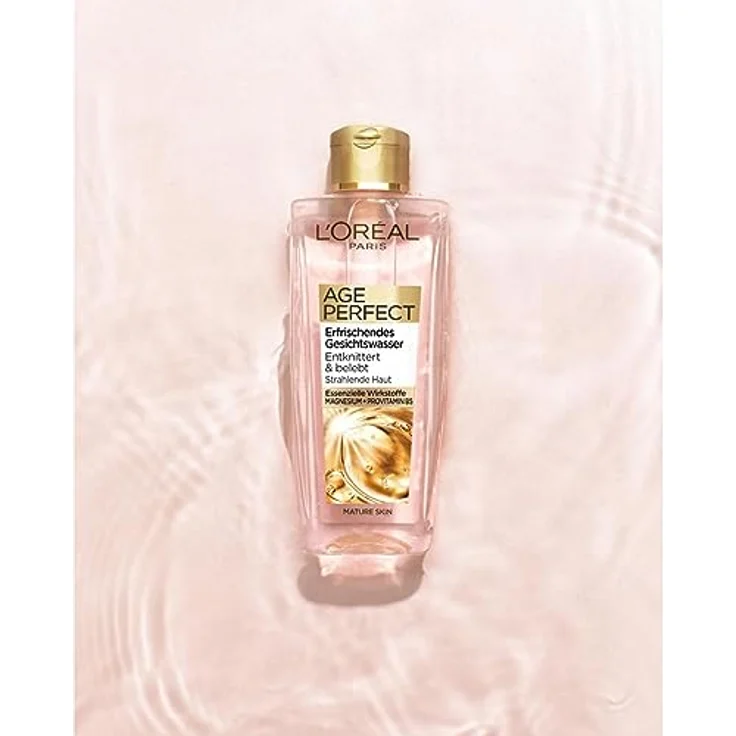 L'Oréal Paris Gesichtsreinigung, Erfrischendes Gesichtswasser zur Reinigung und Pflege, Für reife Haut, Age Perfect, 1 x 200 ml – Bild 2