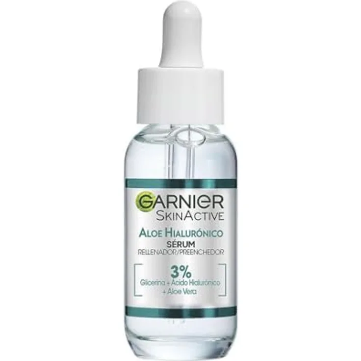 Garnier Aloe Hyaluron Filler Feuchtigkeitsserum mit 3% Glycerin + Hyaluronsäure + Aloe Vera, spendet intensiv Feuchtigkeit, 30ml