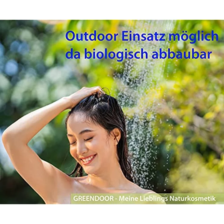 GREENDOOR Basisches Duschgel Ingwer Zitronengras 250ml, biologisch abbaubar, parabenfrei, aus Bio Olivenöl, all natural – Bild 4