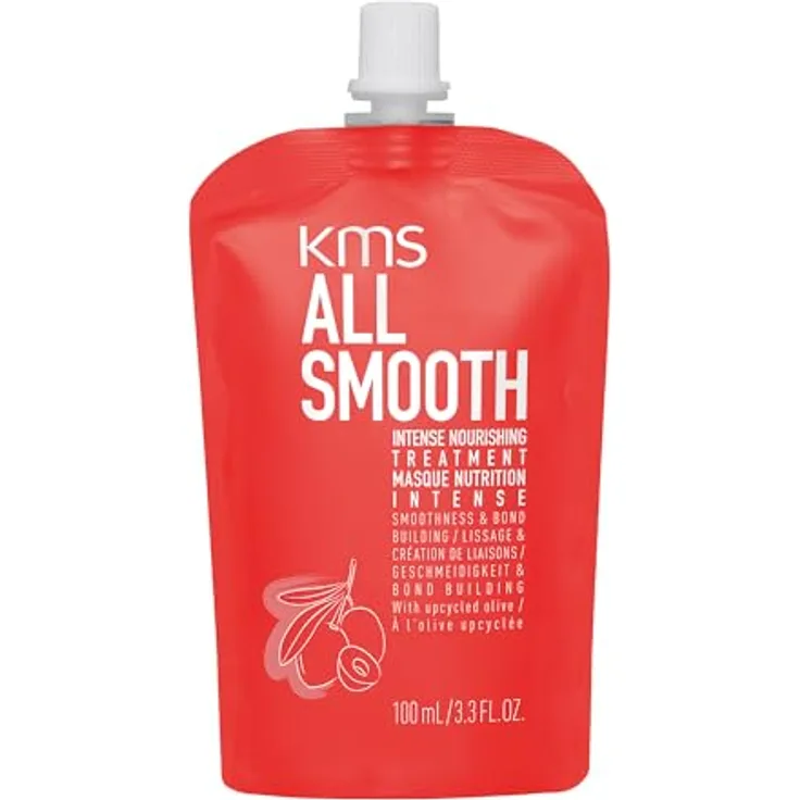 KMS ALLSMOOTH Intense Nourishing Treatment, Haarkur für mittelstarkes bis starkes Haar, Anti-Frizz, Silikonfrei, vegane Formulierung, 100ml