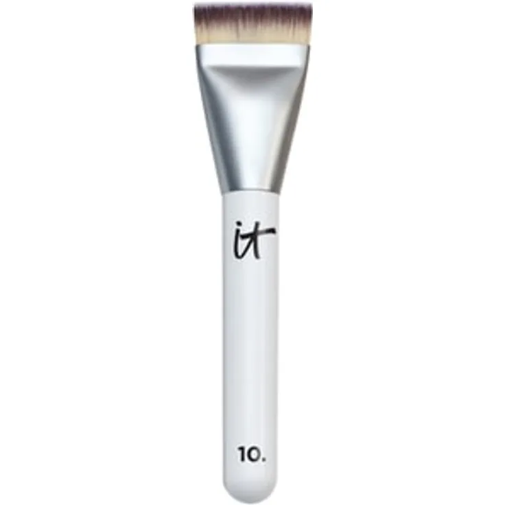 It Cosmetics Heavenly Luxe Smoothing Spatula Complexion Brush #10, Foundationpinsel für natürliches, hautähnliches Finish mit Aufbau von leichter bis mittlerer Deckkraft