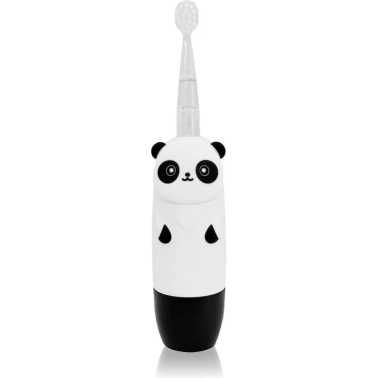 innoGIO GIOPanda Black, elektrische Schallzahnbürste für Kinder 2-12 Jahre, kinderfreundliches Design, sanfte Reinigung, schützt vor Karies