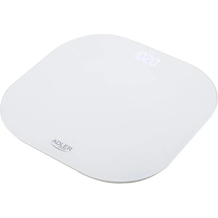 Adler Personenwaage AD 8188, digitale Badezimmerwaage mit LED-Anzeige, 180 kg Kapazität, weiß