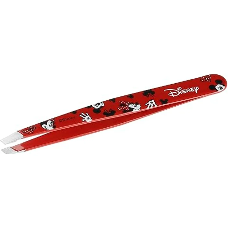 TWEEZERMAN Disney's Mickey Mouse & Minnie Mouse We Got Ears Pinzette schräg - Handgeschliffene Profi-Qualität, 25 Grad abgeschrägte Spitze – Bild 1
