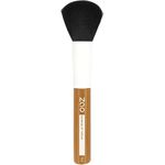 Zao Bamboo Face Powder Brush, veganer Puderpinsel mit weichen Haaren für einen natürlichen Look, brauner Griff