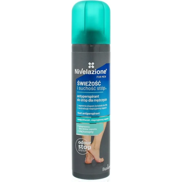 Farmona Nivelazione For Men, Fuß-Deodorant Antiperspirant gegen Schweiß, 180 ml, langanhaltender Schutz