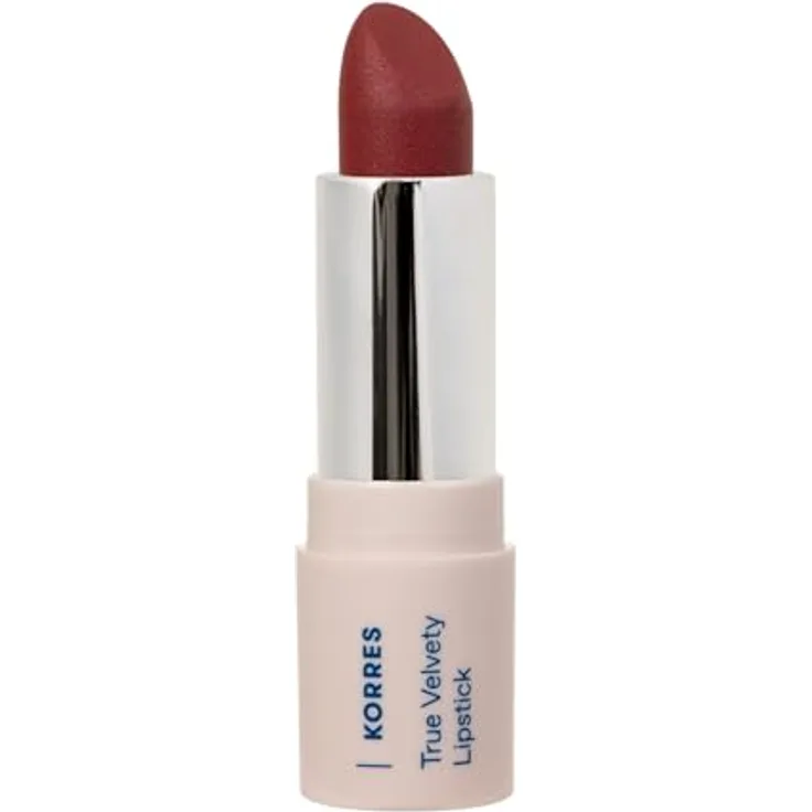 KORRES True Velvety Lipstick Terra Red 57, roter Lippenstift mit hoher Deckkraft, cremiger Textur & semi-mattem Finish, vegan, 3g