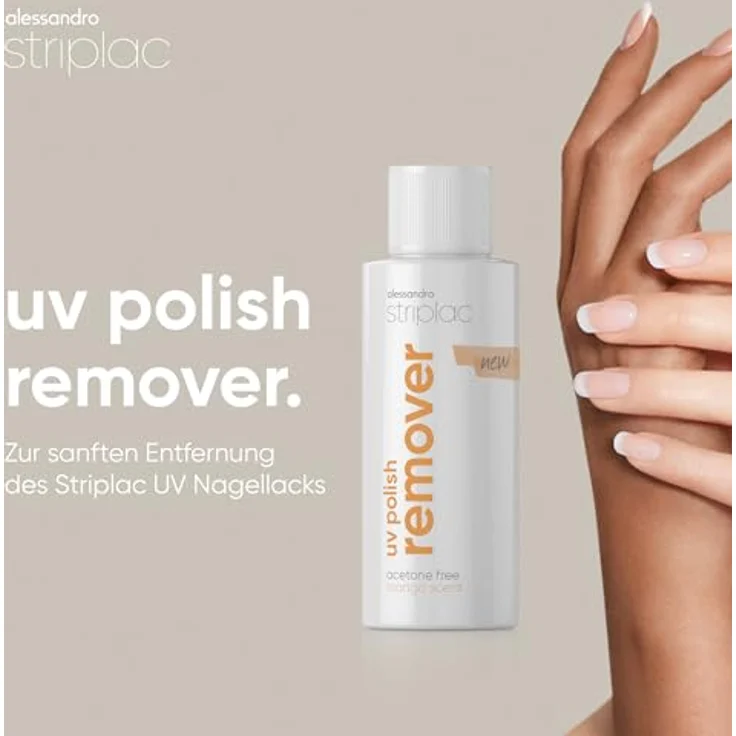 alessandro Striplac UV Polish Remover Nail & Feet, Acetonfreier Spezial-Nagellackentferner mit Mangoduft, vegan, 125ml – Bild 2