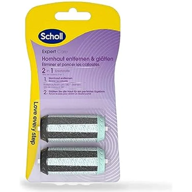 Scholl Hornhautentferner Ersatzrolle EXPERTCARE 2 in 1, Nachfüller für elektrische Hornhautentferner, sanfte und effektive Entfernung von Hornhaut – Bild 2