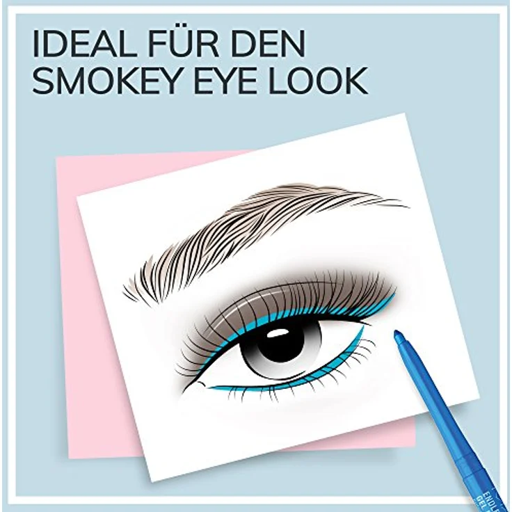 Manhattan Endless Stay Waterproof Gel Eyeliner – Hellblauer Gel Eyeliner mit Glitzer und herausdrehbarer Mine ohne Anspitzen – Farbe Aqua Sparkle 004 – 1 x 2,6g – Bild 3
