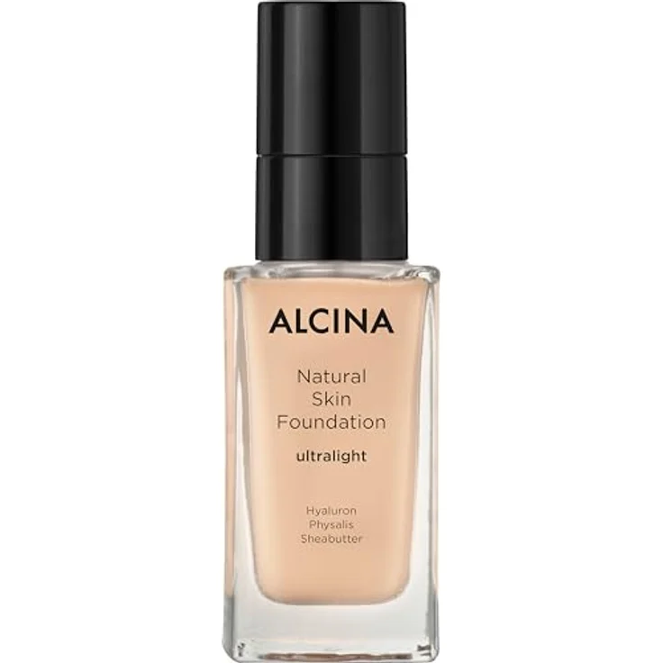 ALCINA Natural Skin Foundation ultralight, 35 ml - Zweite-Haut-Effekt, individuell aufbaubare Deckkraft, seidenmattes Finish, für alle Hauttypen, mit Hyaluron & Sheabutter – Bild 1