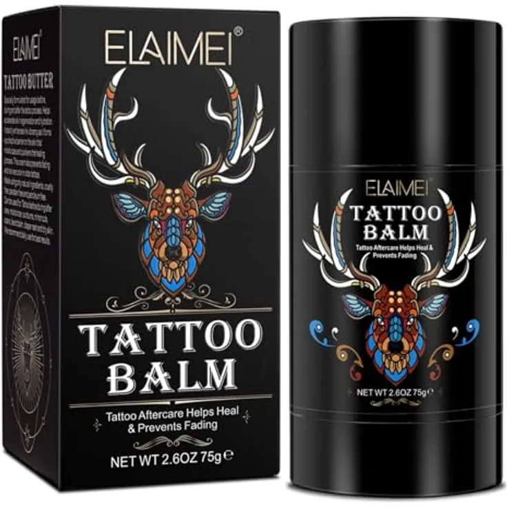 P-Beauty Tattoo Butter Balsam, Pflegecreme mit Vitamin E, 75g - Aftercare für Tätowierungen, fördert Heilung & Feuchtigkeit, Schutz vor Austrocknen