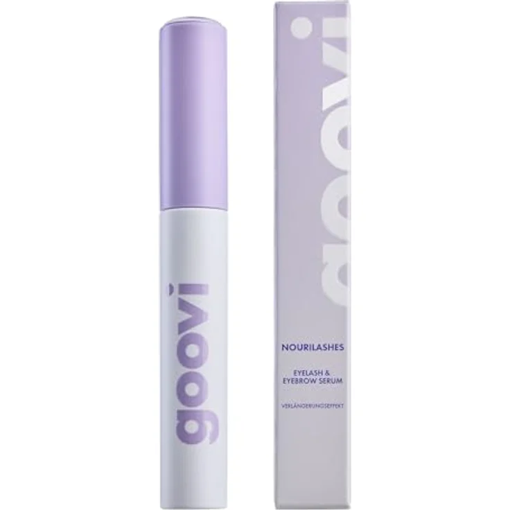 GOOVI Nourilashes Eyelashes & Eyebrows Serum, Wimpern- & Augenbrauenserum mit Biotin & Peptiden, für längere und dichtere Wimpern in 28 Tagen, 8ml – Bild 1