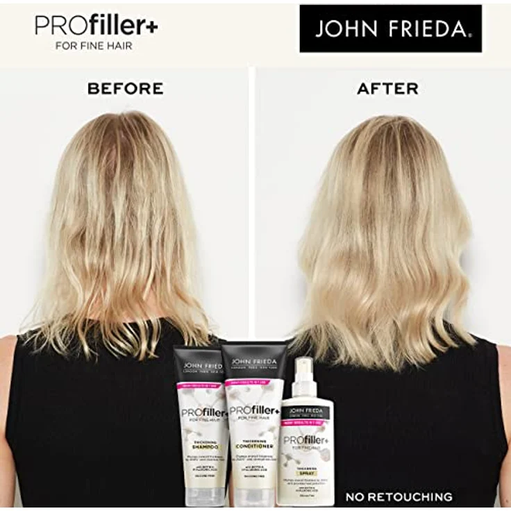 John Frieda PROfiller+ Volumenspray für feines Haar, 150 ml, veganes Haarstyling-Produkt ohne Silikone, verleiht voluminöses und kräftiges Haar – Bild 5