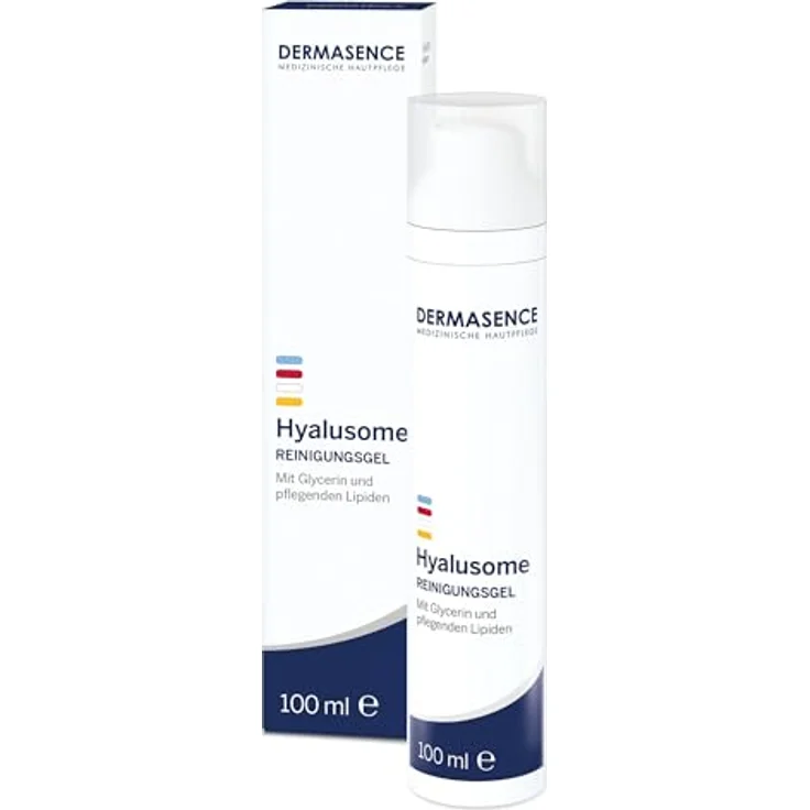 DERMASENCE Hyalusome Reinigungsgel, 100 ml - milde, feuchtigkeitsspendende Gesichtsreinigung für trockene Haut - Auf Basis pflanzlicher Öle und - rückfettend - ideal für die Make-up-Entfernung – Bild 1