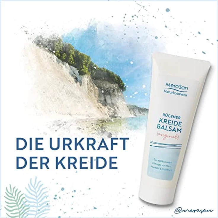 MeraSan Original Rügener Kreidebalsam 200 ml Tube – Naturkosmetik mit Schlämmkreide und Rüger Dreikronen Gelenkbalsam – Bild 2