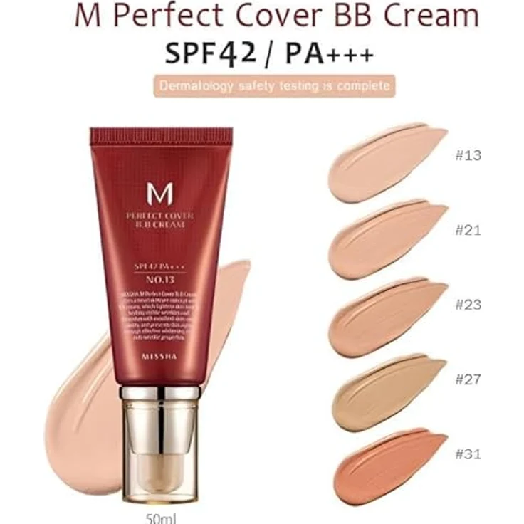 MISSHA M Perfect Cover BB Creme SPF42 / PA +++ (Nr. 27 Honigbeige), 50 ml - Natürliche Abdeckung und überlegener Sonnenschutz – Bild 2