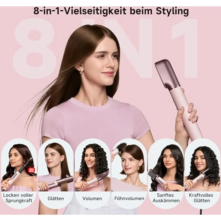 Dreame AirStyle Era Multi-Styler 2026, 8-in-1 Airflow-Styling, schnelles Trocknen, Glätten, Locken und Volumen, Kaltluftfunktion, keine Hitzeschäden, für alle Haartypen – Bild 2
