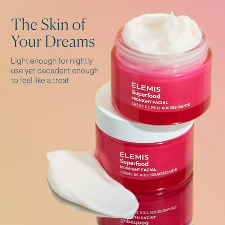 ELEMIS Superfood Nährende Nachtcreme, Nährende und Feuchtigkeitsspendende Nachtpflege, Nährt, Regeneriert, Revitalisiert, 50 ml – Bild 3
