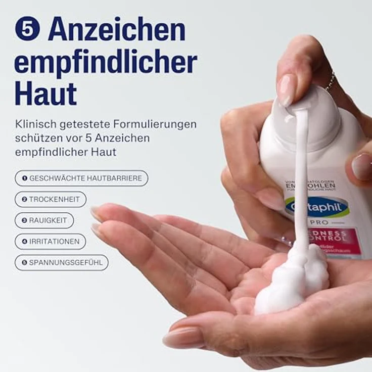Galderma Cetaphil Redness Control Milder Reinigungsschaum 236 ml, für Damen und Herren  – Bild 9