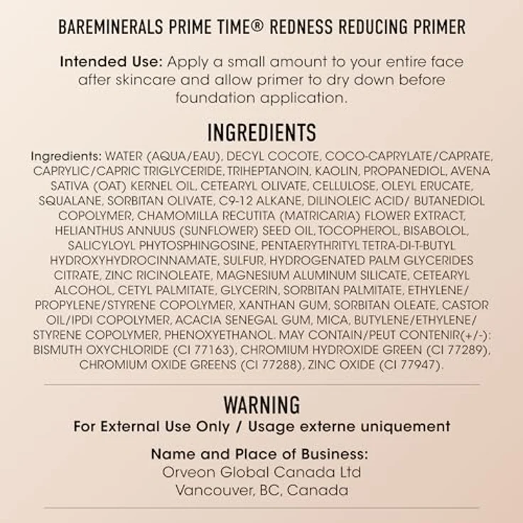bareMinerals Redness-Reducing Primer, Make-up-Primer zur Reduzierung von Rötungen, 30 ml mit beruhigendem Kamillenextrakt – Bild 9