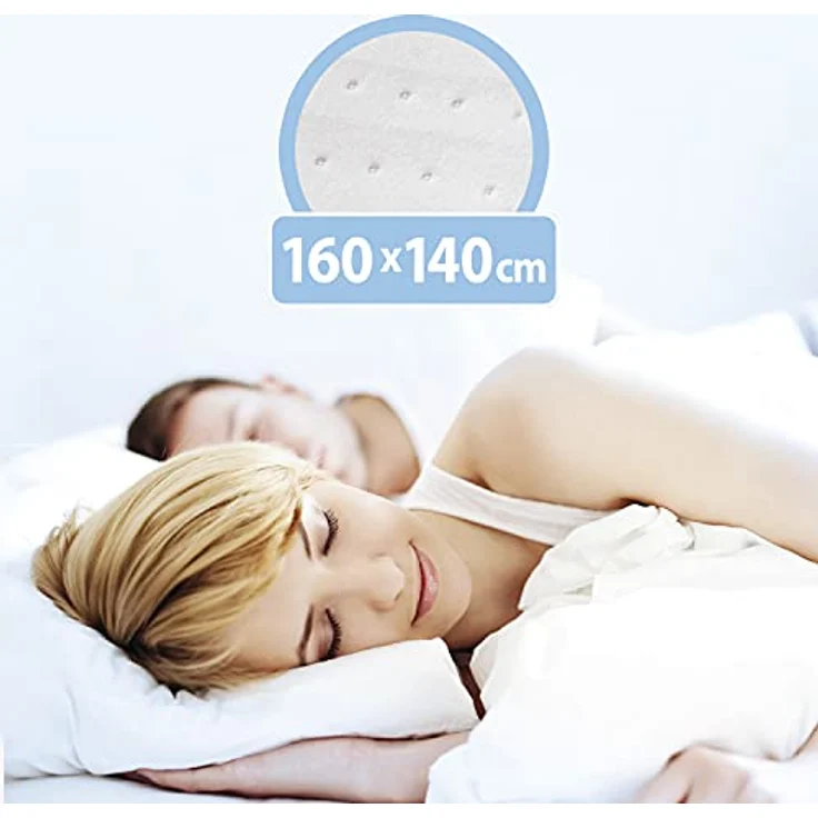 TM Electron Heizdecke, elektrischer Matratzenbezug aus Polyester, 160 x 140 cm, drei Temperaturstufen, Überhitzungsschutz, abnehmbares Kabel – Bild 6