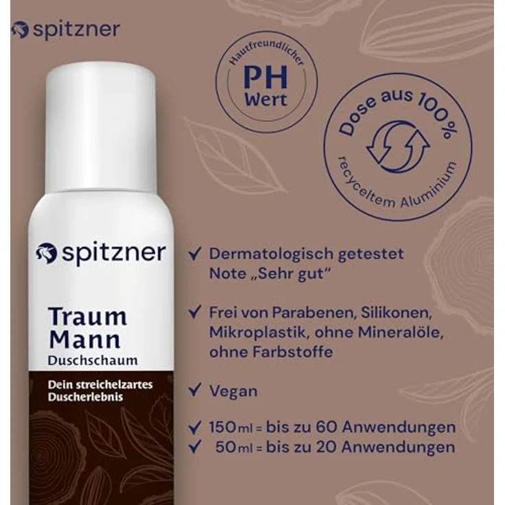 SPITZNER Duschschaum Pure man 150 ml – Bild 4