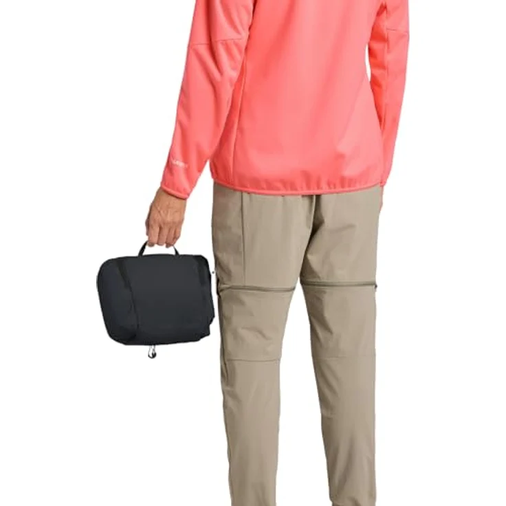 Jack Wolfskin WANDERMOOD WASHBAG, Beauty Case mit 6 Innenfächern, abnehmbarem Spiegel und verstaubarem Aufhängehaken – Bild 3