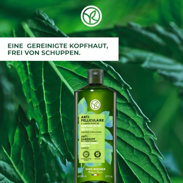 Yves Rocher PFLANZENPFLEGE HAARE Anti-Schuppen Shampoo, ohne Sulfate, vegane Formel mit reinigendem Granatapfel und Agaven-Fructane – Bild 2