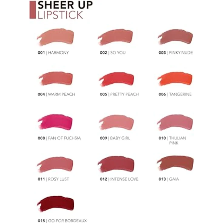 Flormar Sheer Up Lipstick, hydratisierender Lippenstift mit Glanz, Rosy Lust, 3 g – Bild 7