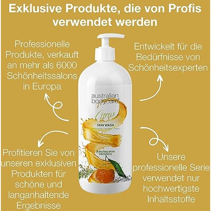 Australian Bodycare Zitrus & Teebaumöl Duschgel Professional 1000 ml - Für weiche, unreine Haut, ideal vor Haarentfernung mit Wachs/Rasur – Bild 3