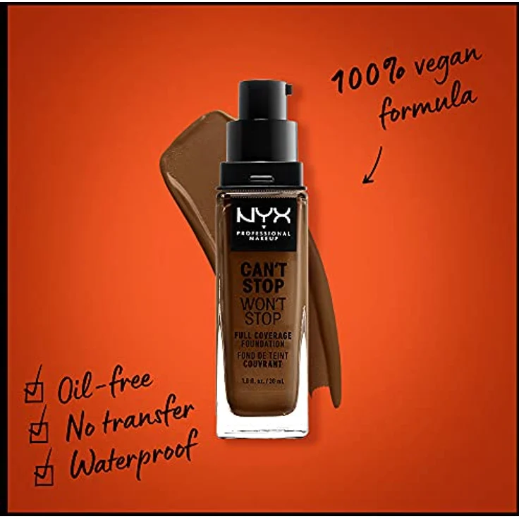 NYX Professional Make-up Can't Stop Won't Stop Walnut 30 ml – Bild 2