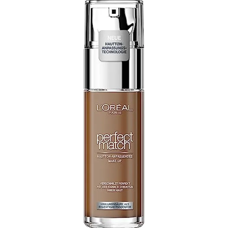 L'Oréal Paris Make up, Flüssige Foundation mit Hyaluron und Aloe Vera, Perfect Match Make-Up, Nr, 9.5.N Sandal, 30 ml